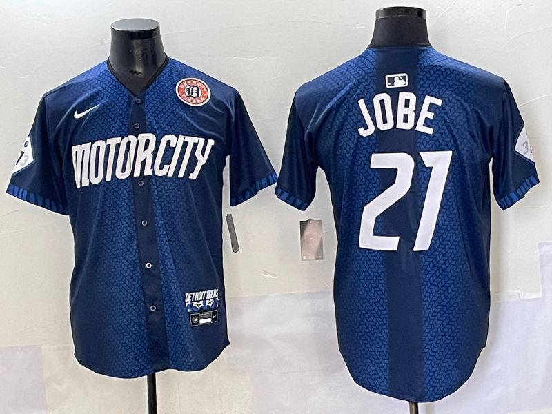 Men 2025 Detroit Tigers #21 Jobe Blue City edition Game Nike MLB Jersey style 5->detroit tigers->MLB Jersey
